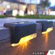 Oprawa schodowa Alogy Lampa solarna ogrodowa LED na taras balkon schody balustradę z czujnikiem zmierzchu akumulator AAA czarna 3