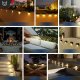 Oprawa schodowa Alogy Lampa solarna ogrodowa LED na taras balkon schody balustradę z czujnikiem zmierzchu akumulator AAA czarna 7