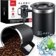 Alogy Kubek termiczny 420ml z uchwytem pokrywką na kawę herbatę stalowy zimne i ciepłe napoje Alogy Czarny + Szczotka do mycia 2