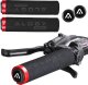 Alogy Chwyty gripy rowerowe rączki do kierownicy roweru ergonomiczne antypoślizgowe redukujące wibracje na rower Alogy [2szt.]  Czarno-Czerwone 16