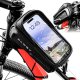 Alogy Etui sakwa rowerowa na telefon 6.7 cali torba uchwyt na rower ramę pojemna 2l wodoodporna Czarna Alogy 20