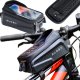 Alogy Etui sakwa rowerowa na telefon 6.7 cali torba uchwyt na rower ramę pojemna 2l wodoodporna Czarna Alogy 22