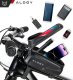 Alogy Etui sakwa rowerowa na telefon 6.7 cali torba uchwyt na rower ramę pojemna 2l wodoodporna Czarna Alogy 6