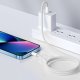 Kabel USB Alogy Kabel USB-C typ C mocny szybki 60W PD 1M do iPhone 15 Alogy nylonowy przewód Biały 4