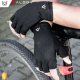 Alogy Rękawiczki rowerowe M krótkie bez palców męskie damskie Unisex sportowe na rower na MTB Gravel Kross Alogy Czarne 11