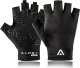 Alogy Rękawiczki rowerowe M krótkie bez palców męskie damskie Unisex sportowe na rower na MTB Gravel Kross Alogy Czarne 15