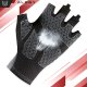 Alogy Rękawiczki rowerowe M krótkie bez palców męskie damskie Unisex sportowe na rower na MTB Gravel Kross Alogy Czarne 3