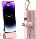 Powerbank Alogy PowerBank 5000mAh Alogy bank energii kieszonkowy mały ładowarka zewnętrzna Power Bank USB-C i lightning Różowy 13