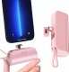 Powerbank Alogy PowerBank 5000mAh Alogy bank energii kieszonkowy mały ładowarka zewnętrzna Power Bank USB-C i lightning Różowy 14
