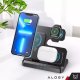 Ładowarka Alogy Ładowarka Bezprzewodowa Indukcyjna Qi QC 3.0 3w1 Szybka do Apple iPhone Airpods Watch Stacja ładująca 15W czarna 6