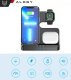 Ładowarka Alogy Ładowarka Bezprzewodowa Indukcyjna Qi QC 3.0 3w1 Szybka do Apple iPhone Airpods Watch Stacja ładująca 15W czarna 7