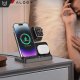 Ładowarka Alogy Ładowarka Bezprzewodowa Indukcyjna Qi QC 3.0 3w1 Szybka do Apple iPhone Airpods Watch Stacja ładująca 15W czarna 9