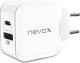 Ładowarka Nevox nevox 20W USB-C PD + USB QC 3.0 Ladegerät weiß 2