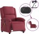 vidaXL Rozkładany fotel masujący, elektryczny, winna czerwień, tkanina 6