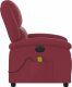 vidaXL Rozkładany fotel masujący, elektryczny, winna czerwień, tkanina 10