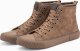 Ombre Męskie wysokie buty trampki z dekoracyjną lamówką  brązowe V2 OM-FOTH-0158 46 1