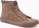 Ombre Męskie wysokie buty trampki z dekoracyjną lamówką  brązowe V2 OM-FOTH-0158 46 2