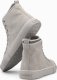 Ombre Wysokie buty męskie trampki z dekoracyjną lamówką  popielate V3 OM-FOTH-0158 44 4