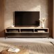 Selsey Szafka RTV Rikke 3d 160 cm Dąb naturalny / Czarny mat LED 2
