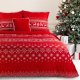Eurofirany Posciel świąteczna z mikrowłókna NOEL 220X200 70X80X2 czerwona 2