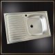 Stamar Zestaw Zlewozmywak Stalowy 80x50 Nakładany z Otworem Bateria Obrotowa Syfon 2