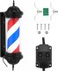 Physa Słupek szyld fryzjerski barberski barber pole obrotowy podświetlany 38 cm - czarny Słupek szyld fryzjerski barberski barber pole obrotowy podświetlany 38 cm - czarny 1