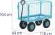 Hillvert Wózek ogrodowy transportowy gospodarczy składany do 400 kg Wózek ogrodowy transportowy gospodarczy składany do 400 kg 5