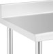Royal Catering Stół metalowy gastronomiczny na kółkach z półką i rantem STAL 70 x 100 cm Stół metalowy gastronomiczny na kółkach z półką i rantem STAL 70 x 100 cm 2