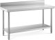 Royal Catering Stół roboczy gastronomiczny z rantem i półką STAL 150 x 60 cm Stół roboczy gastronomiczny z rantem i półką STAL 150 x 60 cm 1