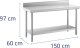 Royal Catering Stół roboczy gastronomiczny z rantem i półką STAL 150 x 60 cm Stół roboczy gastronomiczny z rantem i półką STAL 150 x 60 cm 6