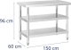 Royal Catering Stół blat roboczy stalowy nierdzewny 2 półki 100x60cm Stół blat roboczy stalowy nierdzewny 2 półki 100x60cm 4