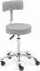 Physa Krzesło taboret hoker kosmetyczny z oparciem na kółkach do 150 kg WELLS szary Krzesło taboret hoker kosmetyczny z oparciem na kółkach do 150 kg WELLS szary 2