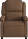 vidaXL vidaXL Rozkładany fotel masujący, elektryczny, brązowy, tkanina 9