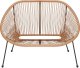 Springos Kanapa ogrodowa z rattanu na nóżkach, sofa ażurowa na taras beżowa UNIWERSALNY 13