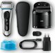 Braun Shaver 8390cc Cordless, Wet use, Lithium Ion, Number of shaver heads/blades 4, Srebrny 8
