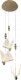 Lampa wisząca Light Prestige Light Prestige Mariposa LP-1715/3P lampa wisząca zwis elegancka designerska motyle 3x24W LED CCT 3000-4000-6000K złota 3