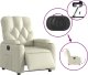 vidaXL Elektryczny fotel rozkładany, kremowy, obity sztuczną skórą 6