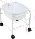 Activeshop Brodzik do pedicure prosty z kółkami biały 3