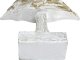 Ewax Figurka świąteczna Choinka biało-złota 45 cm 2
