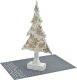 Ewax Figurka świąteczna Choinka biało-złota 45 cm 5