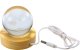LeanToys Świecąca Kryształowa Kula 3D Meduza Lampka Drewniana Podstawka 1