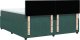 vidaXL Łóżko kontynentalne z materacem, zielone, aksamit, 200x200 cm 10