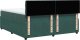 vidaXL Łóżko kontynentalne z materacem, zielone, aksamit, 200x200 cm 10