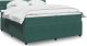 vidaXL Łóżko kontynentalne z materacem, zielone, aksamit, 200x200 cm 1