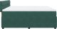 vidaXL Łóżko kontynentalne z materacem, zielone, aksamit, 200x200 cm 7