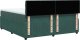 vidaXL Łóżko kontynentalne z materacem, zielone, aksamit, 200x200 cm 8