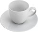 Karolina Filiżanka 250 ml + spodek 16 cm ZEN biała 1