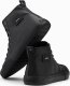 Ombre Męskie buty wysokie trampki z ozdobnym noskiem  czarne V1 OM-FOTH-0157 41 7