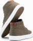 Ombre Męskie buty wysokie trampki z bawełnianego płótna  oliwkowe V4 OM-FOTH-0156 44 5