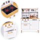 Ecotoys Kuchnia dla dzieci z dźwiękami i LED drewniana duża otwierane szafki 7 akcesoriów ECOTOYS 6